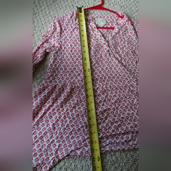 Anthropologie Maeve Laiken Henley In Motif Tunic Top size 8 - Picture 6 of 16